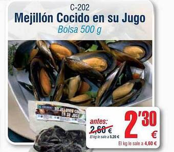 Abordo Mejillón Cocido En Su Jugo oferta