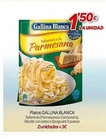 Alsara Supermercados Platos Gallina Blanca Tallarines (parmesanao Carbonara) oferta