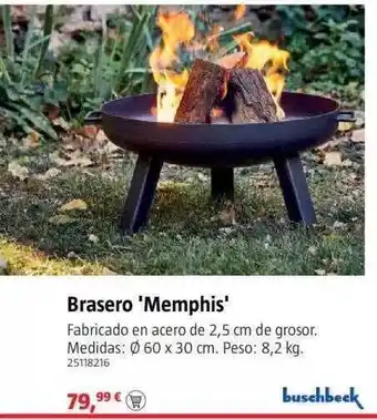 Bauhaus Brasero 'memphis' Buschbeck oferta