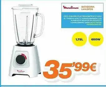 Pascual Martí Moulinex Batidora Lm43p110 oferta
