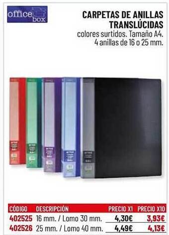 Carlin Office Box Carpetas De Anillas Translúcidas oferta