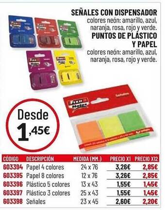 Carlin Señales Con Dispensador Puntos De Plástico Y Papel oferta