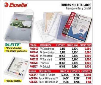 Carlin Esselte Fundas Multitaladro oferta
