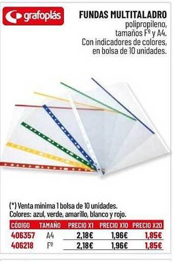 Carlin Fundas Multitaladro Grafoplás oferta