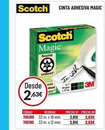 Carlin Scotch Cinta Adhesiva Magic oferta