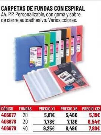 Carlin Carpetas De Fundas Con Espiral oferta