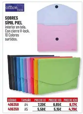 Carlin Sobres Símil Piel Office Box oferta