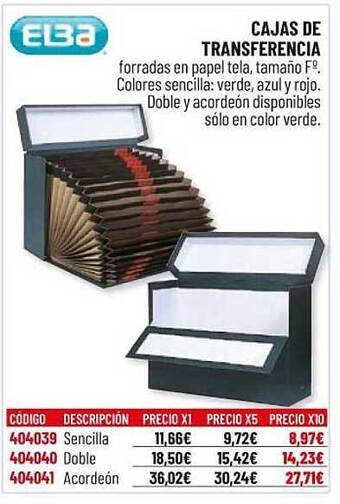 Carlin Cajas De Transferencia Elba oferta
