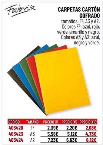 Carlin Fabrisa Carpetas Cartón Gofrado oferta