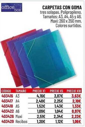 Carlin Office Box Carpetas Con Goma oferta