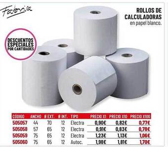Carlin Rollos De Calculadoras Fabrisa oferta