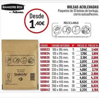 Carlin Bolsas Acolchacadas Bankers Box oferta