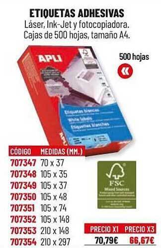 Carlin Etiquetas Adhesivas oferta