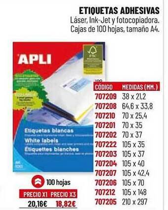 Carlin Etiquetas Adhesivas oferta
