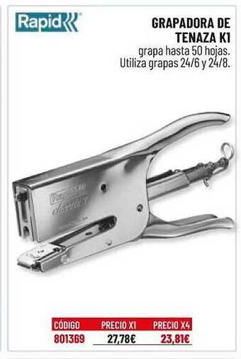 Carlin Rapid Grapadora De Tenaza K1 oferta