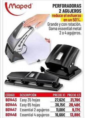 Carlin Maped Perforadoras 2 Agujeros oferta