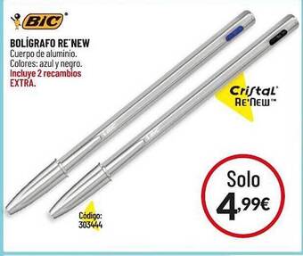 Carlin Bic Bolígrafo Re'new oferta