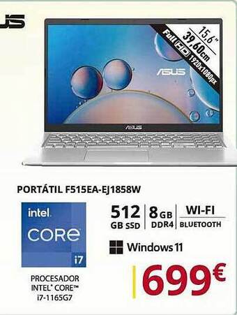 Dynos Informática Portátil F515ea-ej1858w oferta