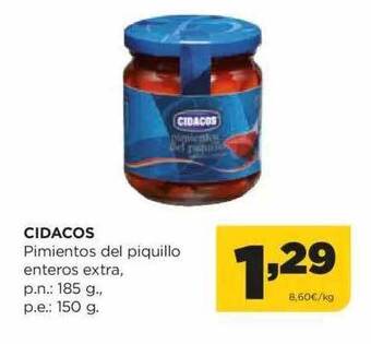 Alimerka Cidacos Pimientos Del Piquillo Enteros Extra oferta