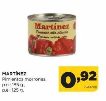 Alimerka Martínez Pimientos Morrones oferta