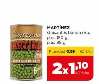 Alimerka Martínez Guisantes Banda Oro oferta