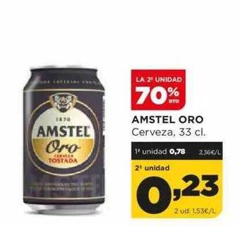Alimerka La 2a Unidad 70% Dto Amstel Oro Cerveza oferta