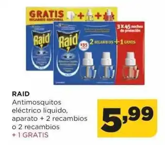 Alimerka Raid Antimosquitos Eléctrico Liquido, Aparato + 2 Recambios O 2 Recambios oferta