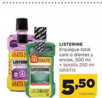 Alimerka Listerine Enjuague Total Care O Dientes Y Encías oferta