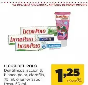 Alimerka Licor Del Polo Dentifricos Acción 3 Blanco Polar Clorofila O Junior Sabor Fresa oferta