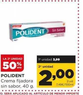 Alimerka Polident Crema Fijadora Sin Sabor oferta