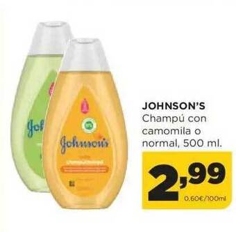Alimerka Johnson's Champú Con Camomila O Normal oferta