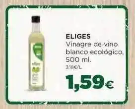 Alimerka Eliges Vinagre De Vino Blanco Ecológico oferta