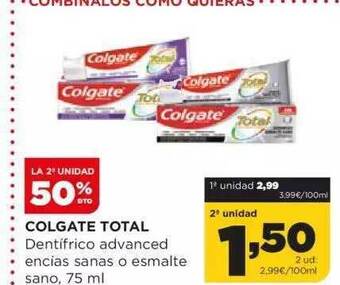 Alimerka Colgate Total Dentífrico Advanced Encias Sanas O Esmalte Sano oferta
