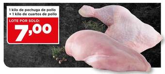 Alimerka 1 Kilo De Pechuga De Pollo + 1 Kilo De Cuartos De Pollo oferta