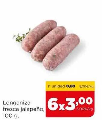 Alimerka Longaniza Fresca Jalapeño oferta
