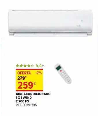 Leroy Merlin Aire Acondicionado 1x1 Wind 2.700 Fg oferta