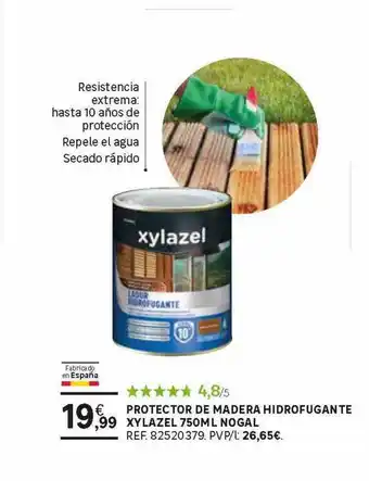 Leroy Merlin Protector De Madera Hidrofugante Xylazel 750ml Nogal oferta