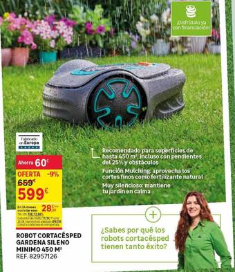 Leroy Merlin Robot Cortacésped Gardena Sileno Minimo 450 M² oferta