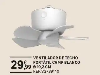Leroy Merlin Ventilador De Techo Portátil Camp Blanco oferta