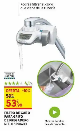 Leroy Merlin Filtro De Caño Para Grifo De Fregadero oferta