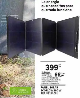 Leroy Merlin Panel Solar Eco Flow 160 W oferta