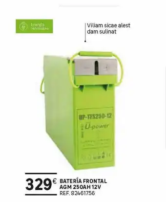 Leroy Merlin Batería Frontal Agm 250ah 12v oferta