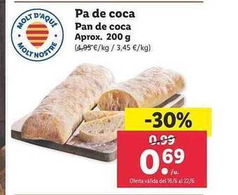 Lidl Pan De Coca oferta