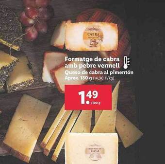 Lidl Queso De Cabra Al Pimentón oferta