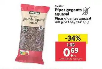 Lidl Alesto Pipas Gigantes Aguasal oferta