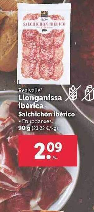 Lidl Realvalle Salchichón Ibérico oferta