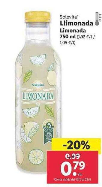 Lidl Solevita Limonada oferta