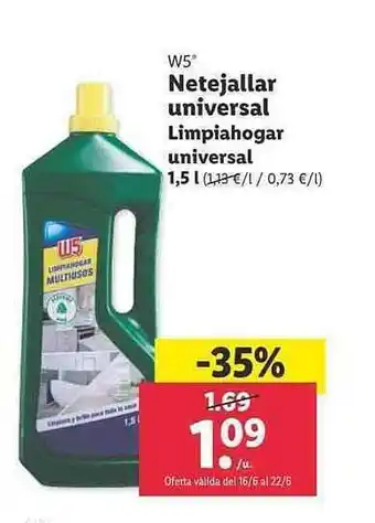 Lidl W5 Limpiahogar Universal oferta