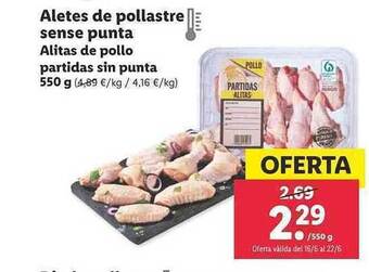 Lidl Alitas De Pollo Partidas Sin Punta oferta