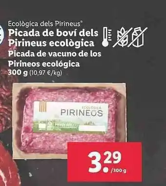Lidl Ecològoca Dels Pirineus Picada De Vacuno De Los Pirineos Ecológica oferta